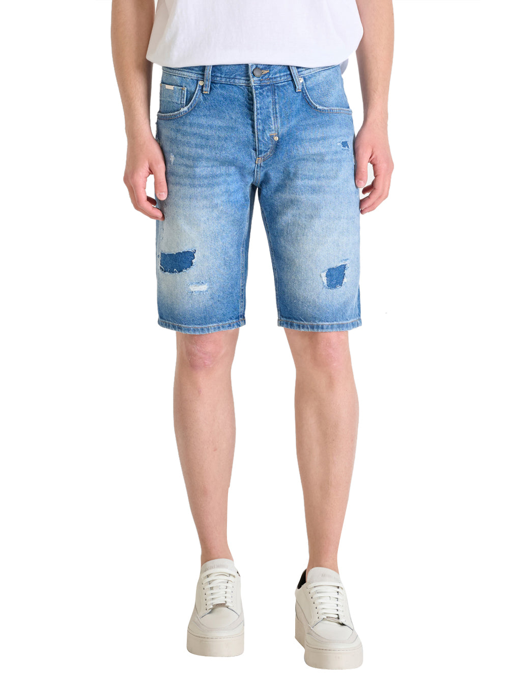 Shorts Jeans Uomo Argon Slim Fit Blu