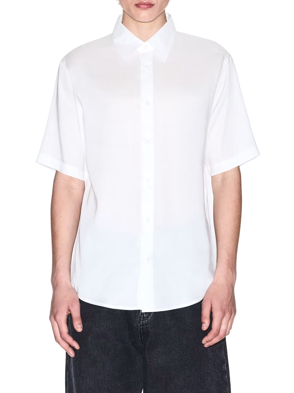 Camicia Maniche Corte Uomo Bianco