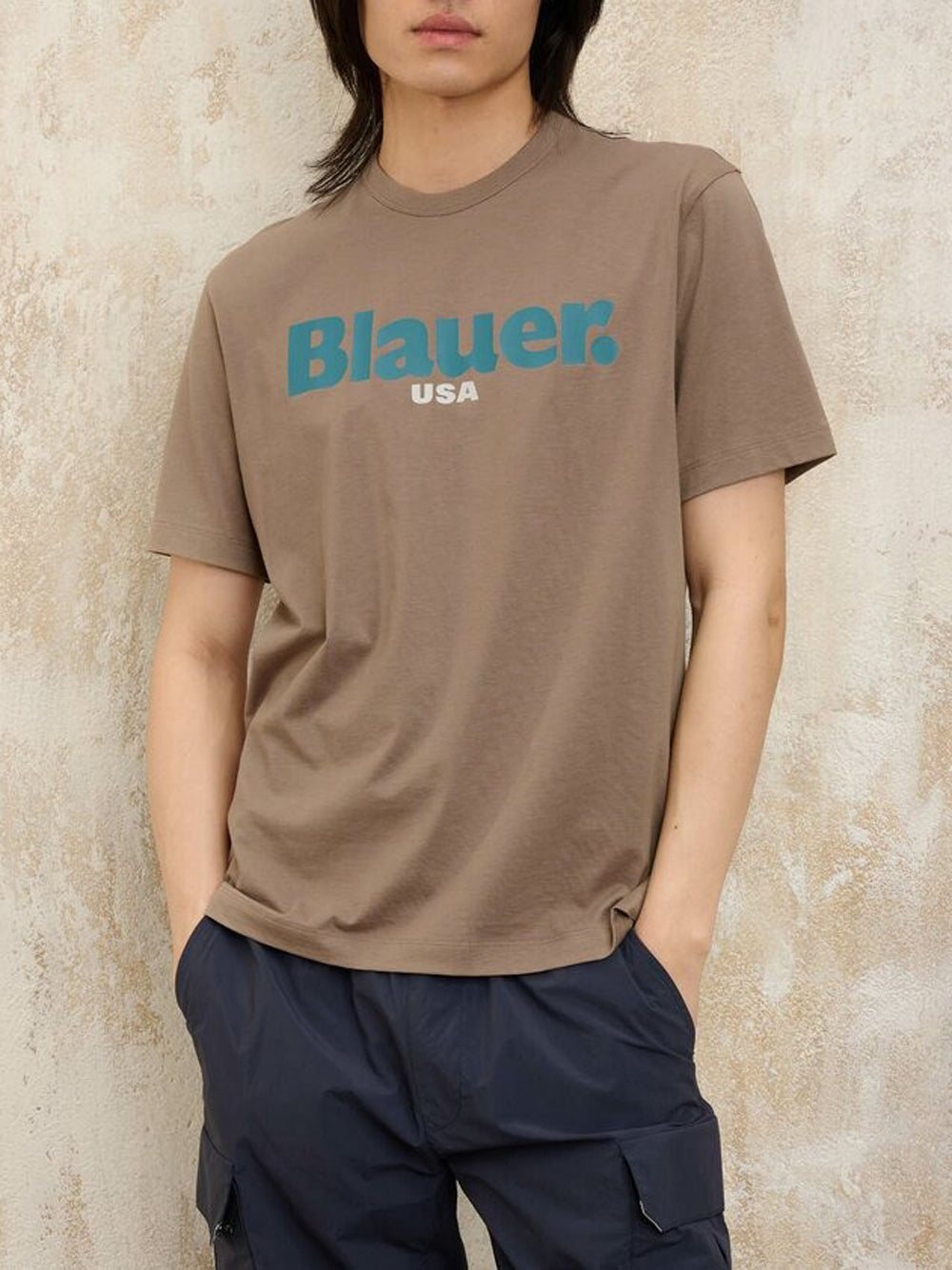 Blauer T-shirt Uomo 25SBLUH02192004547 Beige