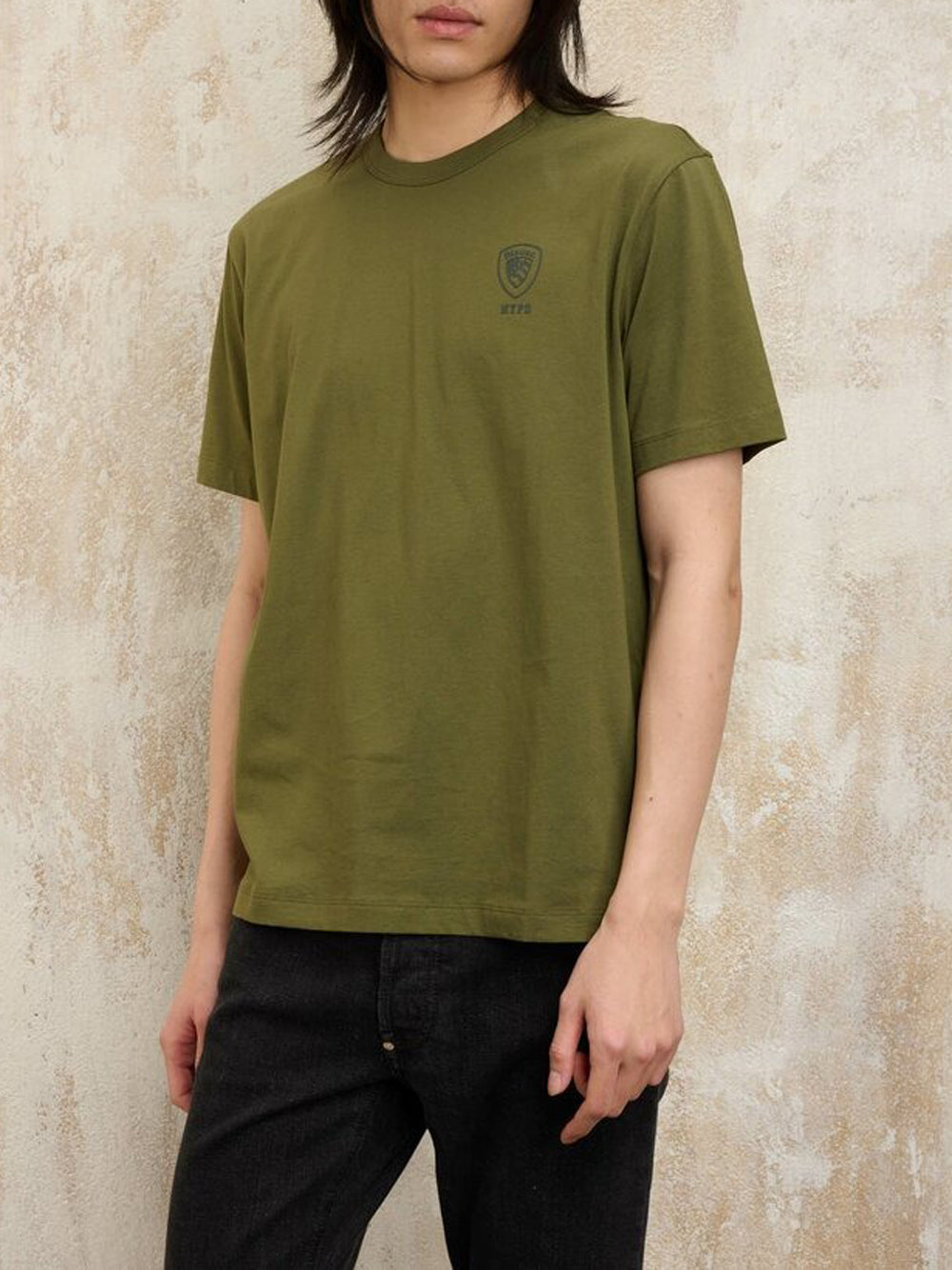 Blauer T-shirt Uomo Eutaw Verde
