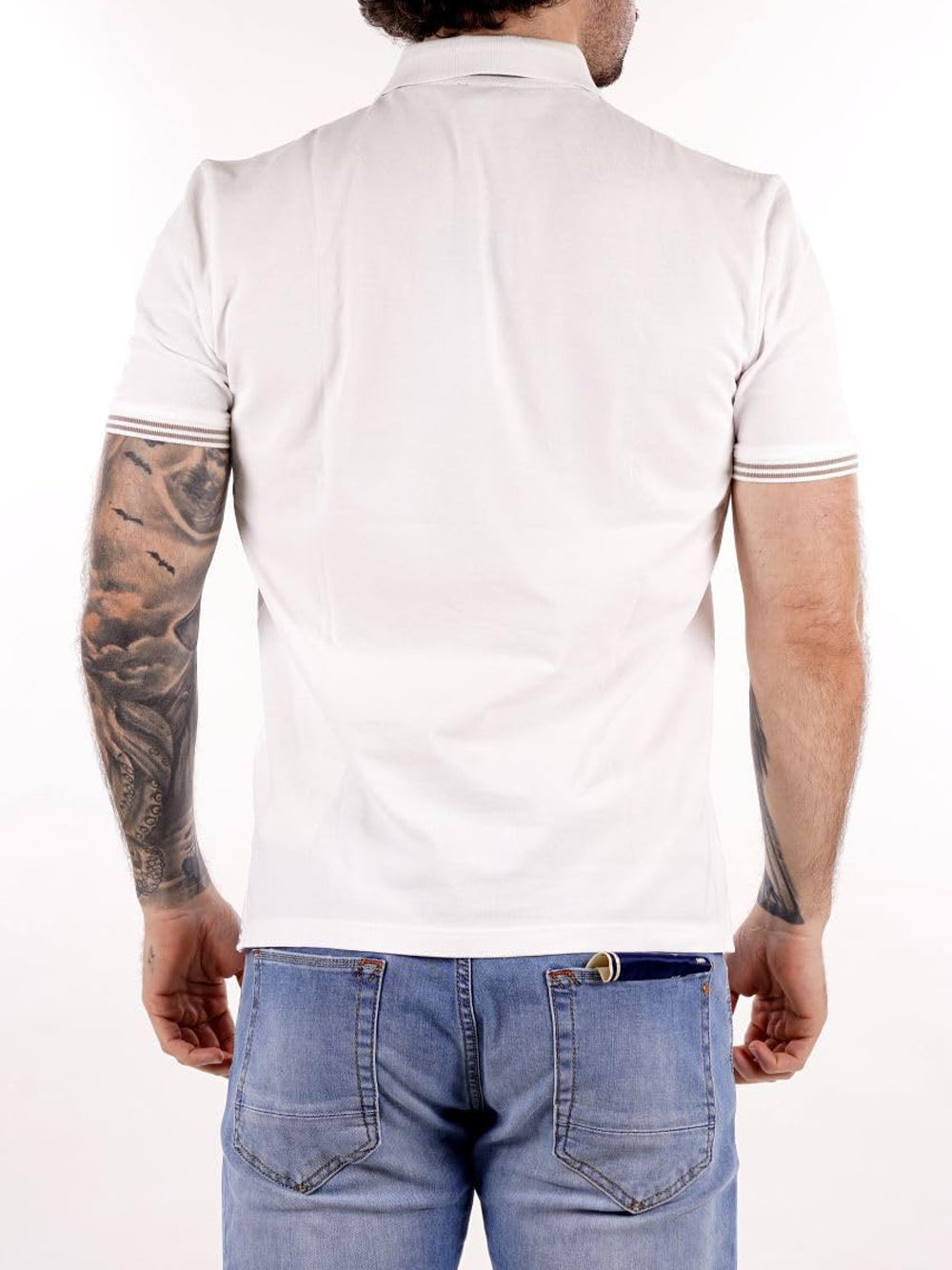 Polo Uomo 25SBLUT02306006801 Bianco