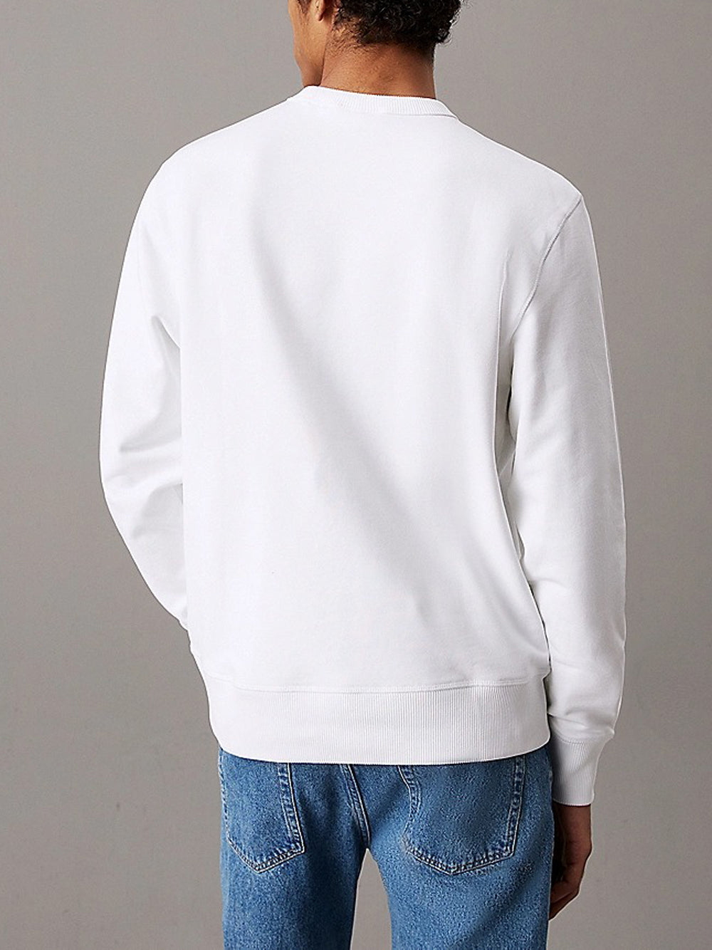 Calvin Klein Felpa Girocollo Uomo J30J327115 Bianco