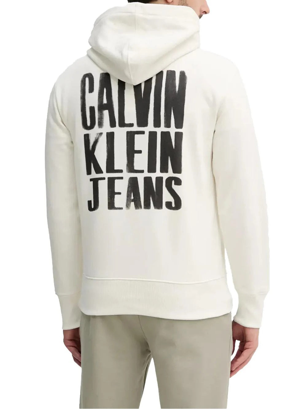 Calvin Klein Felpa Uomo J30J327526 Bianco