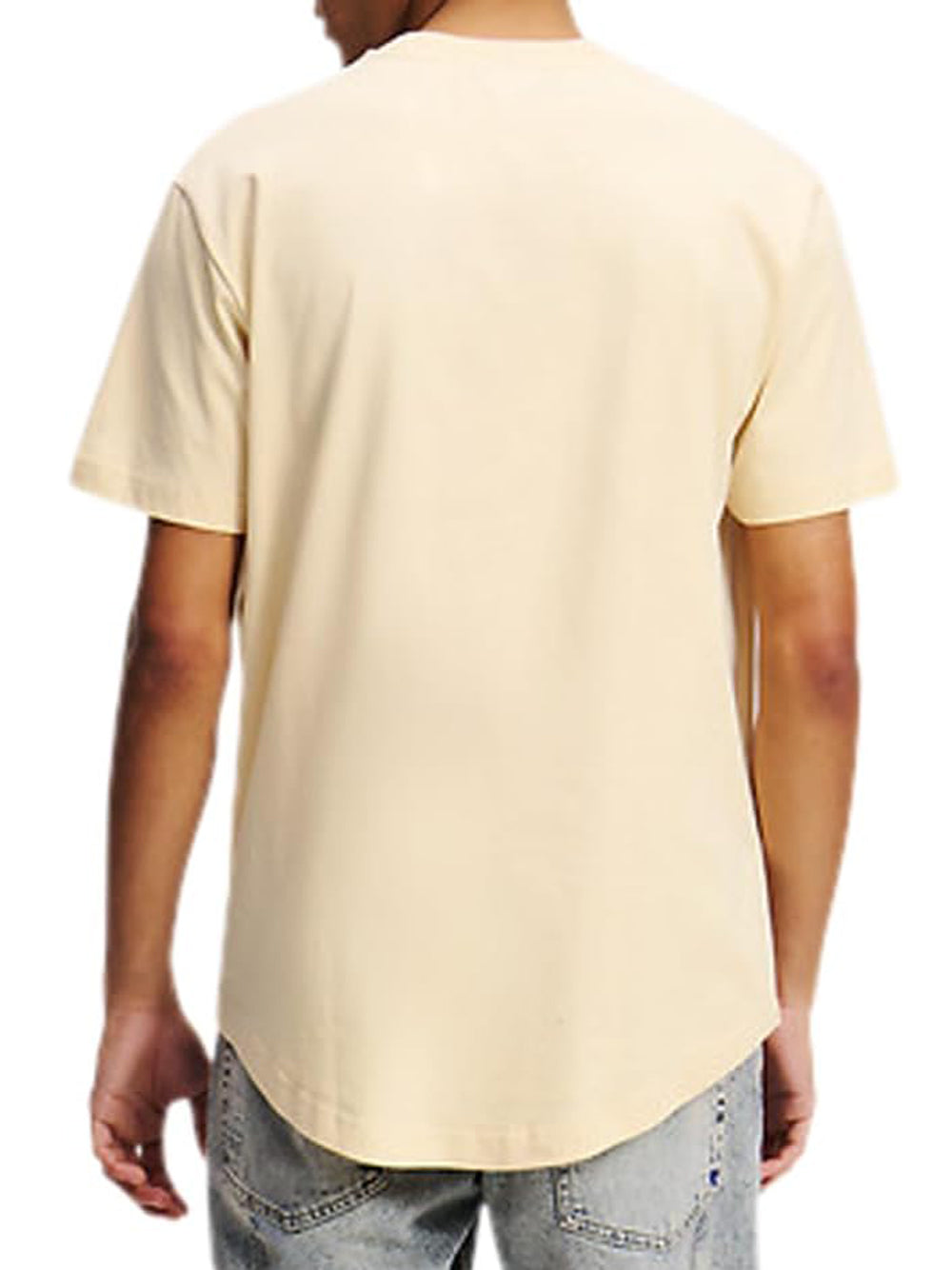 Karl Lagerfeld T-shirt Uomo Curved Hem Shibori Beige