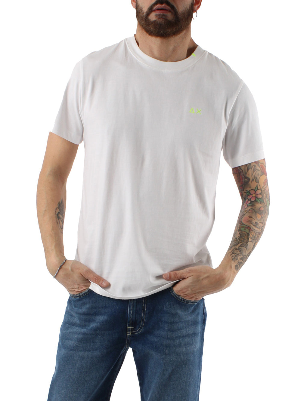 Sun68 T-shirt Uomo T35145 Bianco
