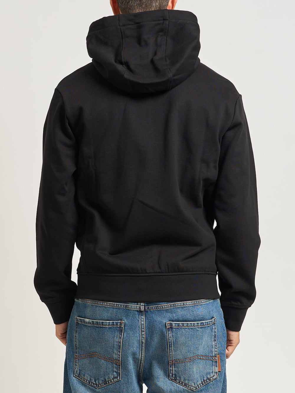 Felpa con Zip Uomo Nero