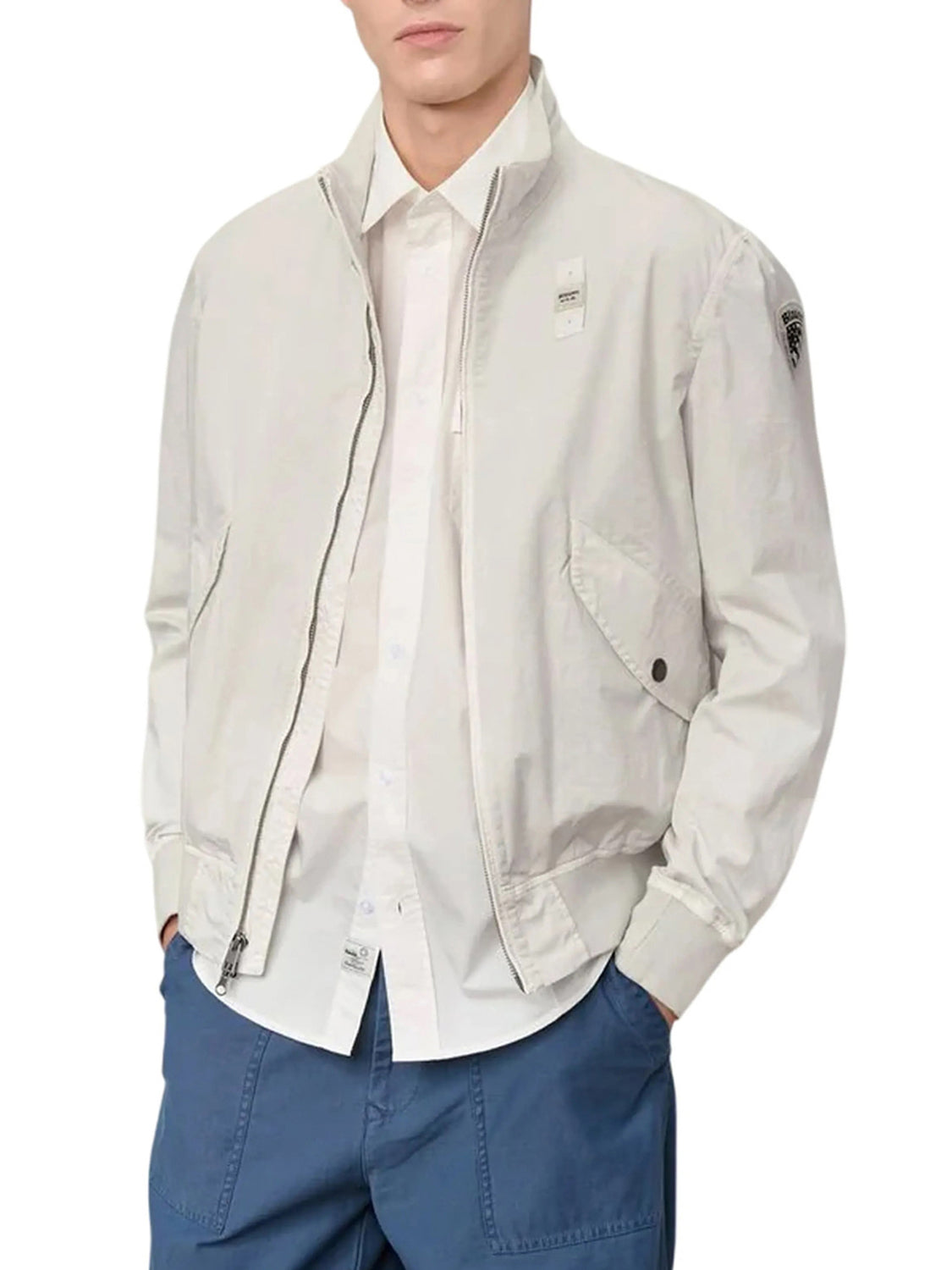 Blauer Giubbino Uomo Badger Dyed Grigio