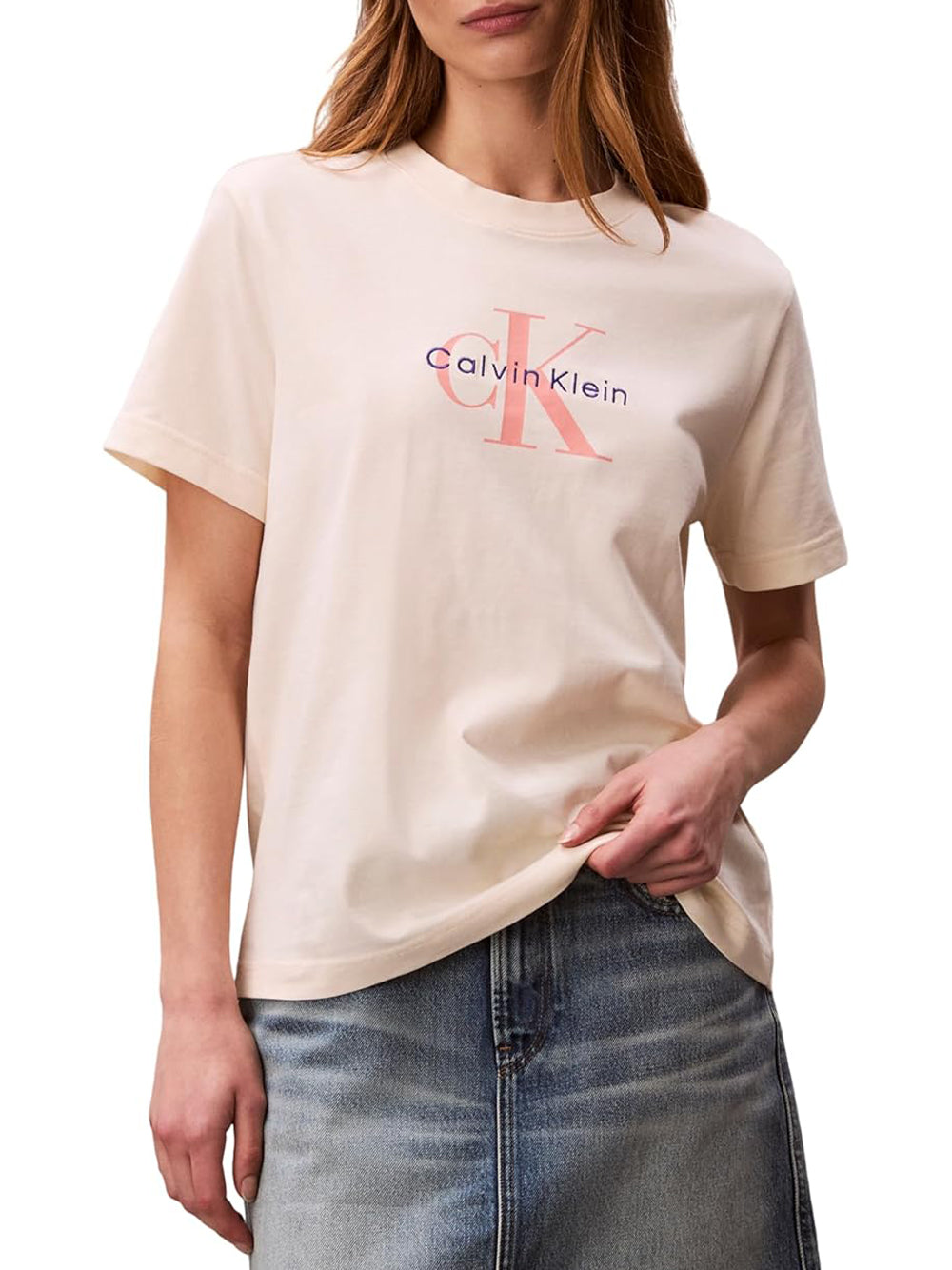 Calvin Klein T-shirt Donna Beige