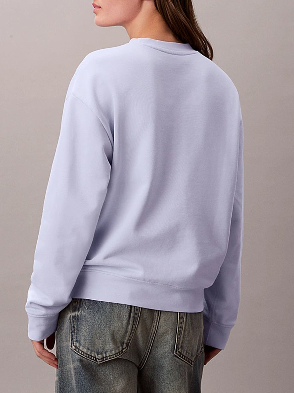 Calvin Klein Felpa Girocollo Donna Lilla