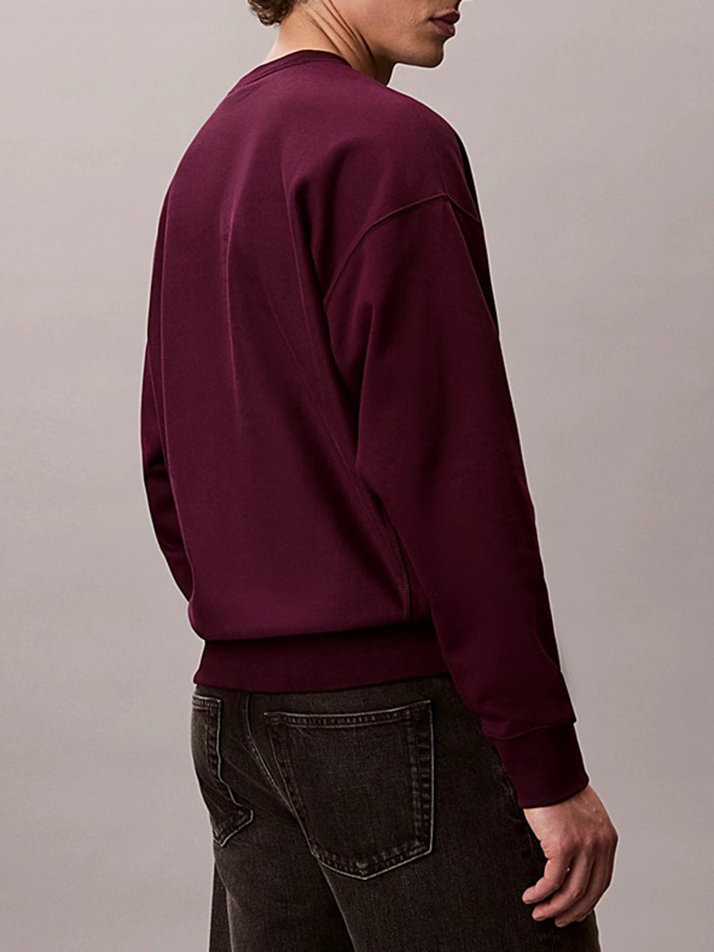 Calvin Klein Felpa Girocollo Uomo Porpora