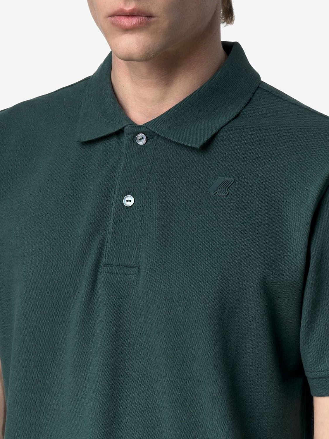 K-way Polo Uomo Amedee Pique Verde scuro