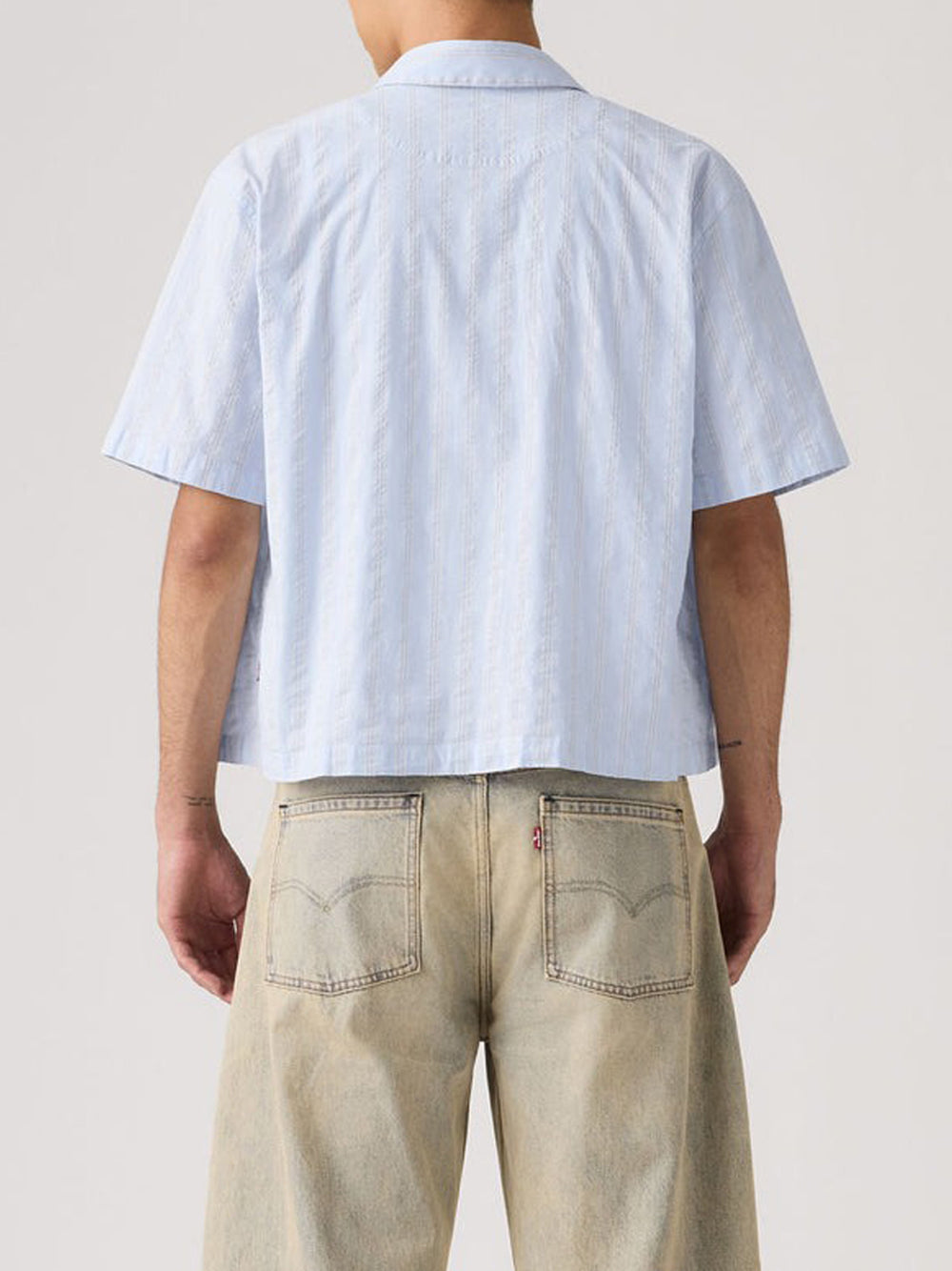 Camicia Casual Uomo Lama Boxy Azzurro Chiaro