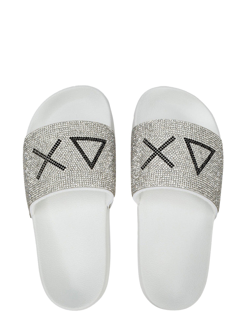 Sun68 Ciabatte Donna Slippers Strass Bianco