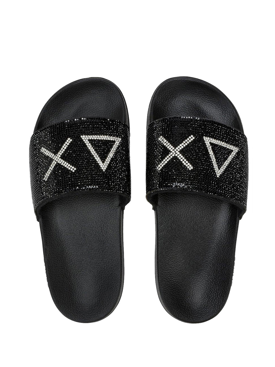 Ciabatte Donna Slippers Strass Nero