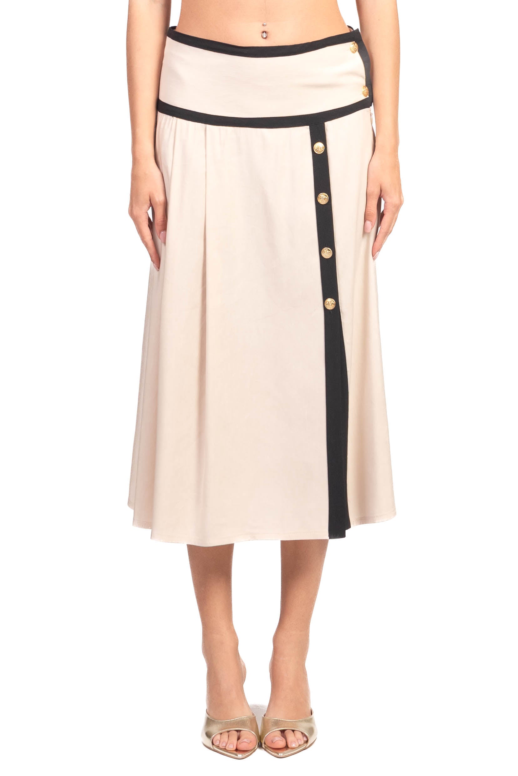 Tensione In Gonna Midi Donna Beige