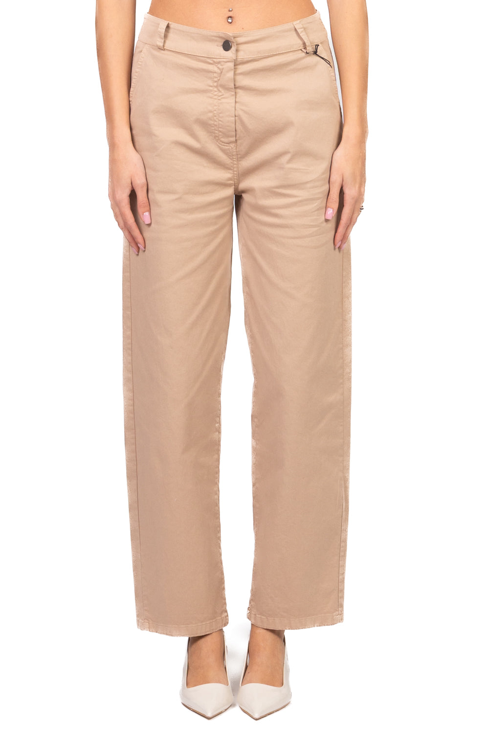 Tensione In Pantalone Casual Donna Sabbia