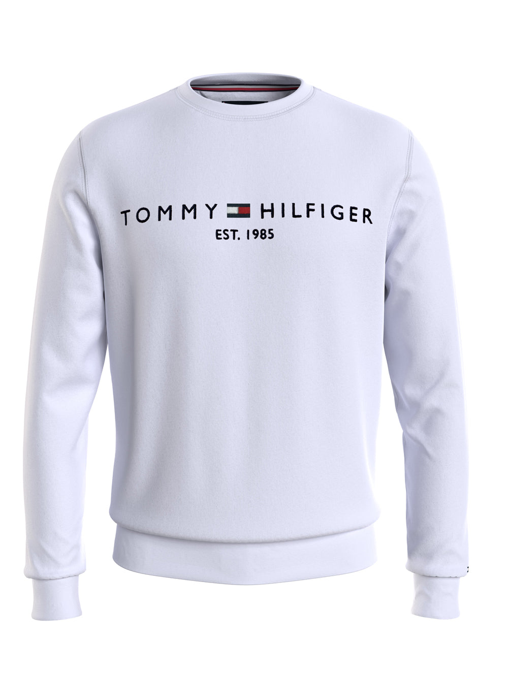 Tommy Hilfiger Felpa Girocollo Uomo Bianco