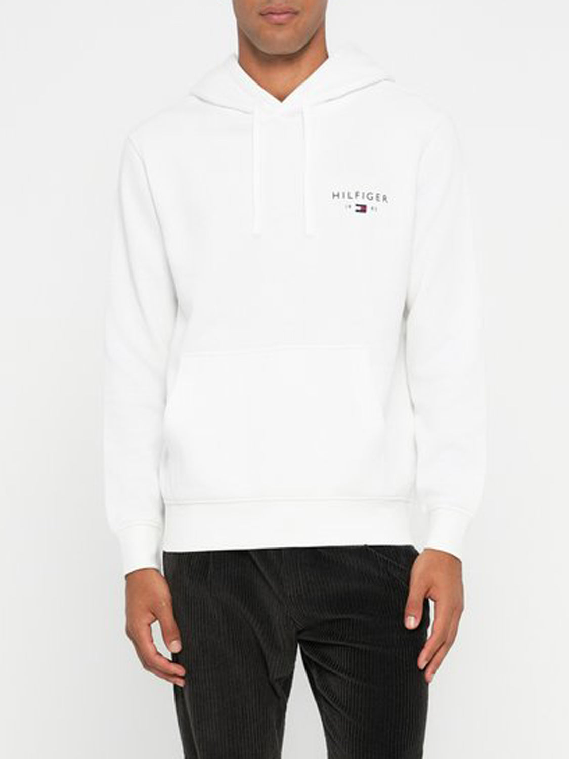 Tommy Hilfiger Felpa Cappuccio Uomo Love Bianco