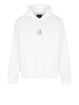 Armani Exchange Felpa Cappuccio Uomo Bianco ottico
