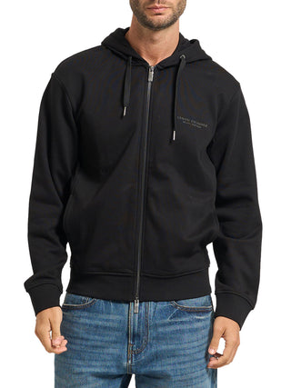 Armani Exchange Felpa con Zip Uomo Nero