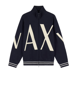 Armani Exchange Felpa con Zip Uomo Nero