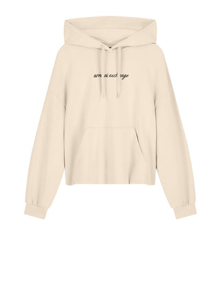 Armani Exchange Felpa Cappuccio Donna Beige