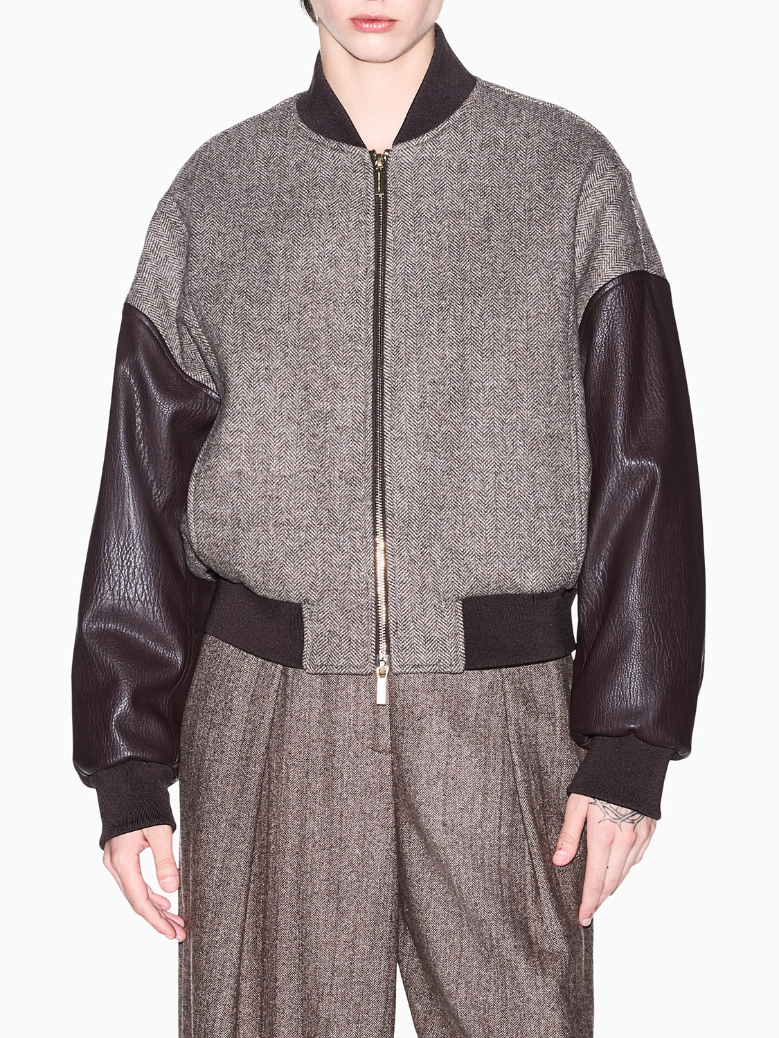 Armani Exchange Bomber Donna Beige scuro