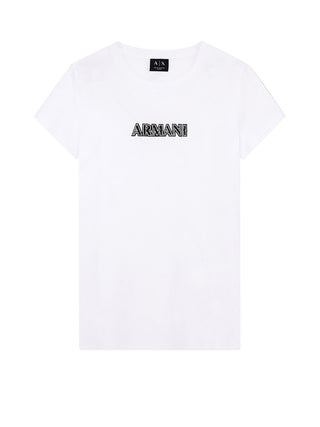 Armani Exchange T-shirt Donna Bianco ottico