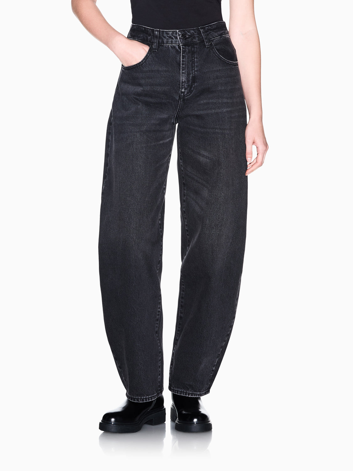 Armani Exchange Jeans Largo Donna Nero