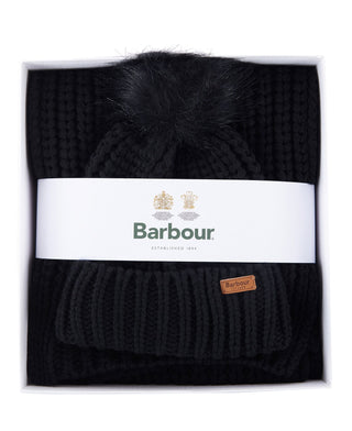 Barbour Sciarpa Donna Saltburn Capp + Sciarpa Nero