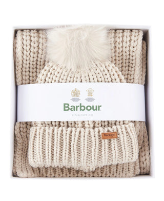 Barbour Sciarpa Donna Saltburn Capp + Sciarpa Stone