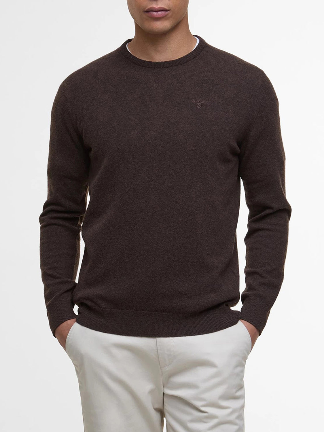 Barbour Maglione Uomo Essential Marrone