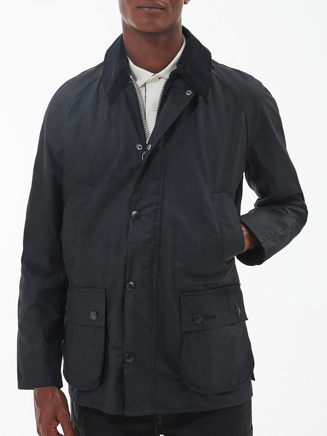 Barbour Giacca Cerata Uomo Ashby Nero