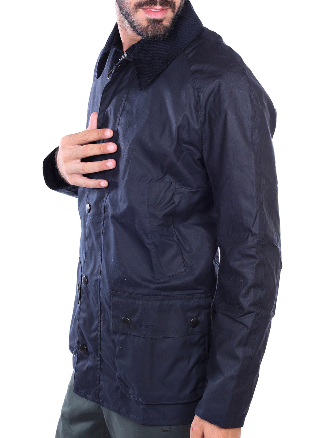 Barbour Giacca Cerata Uomo Ashby Navy