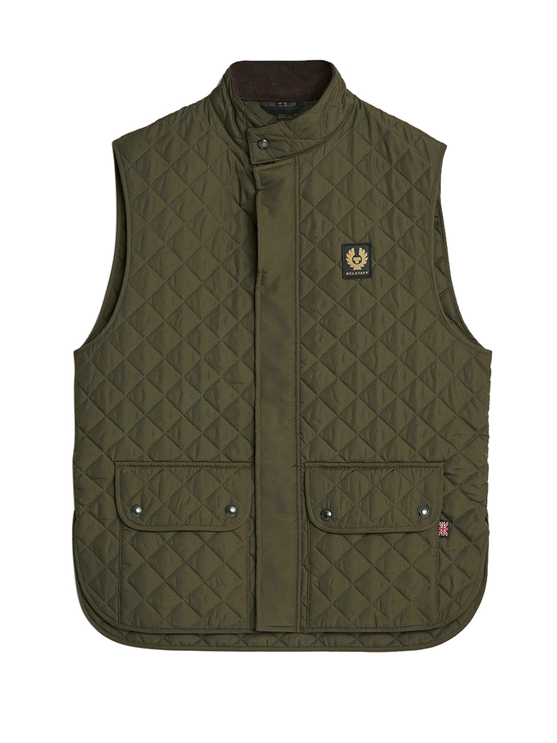 Belstaff Gilet Imbottito Uomo Icon Oliva sbiadita