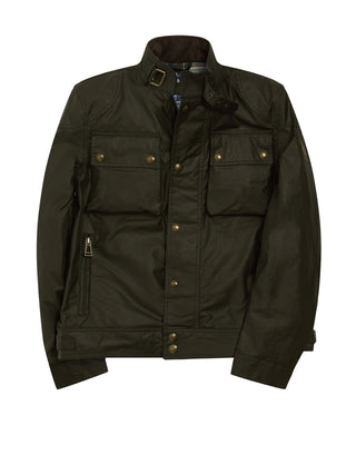 Belstaff Giacca Cerata Uomo Racemaster Oliva sbiadita