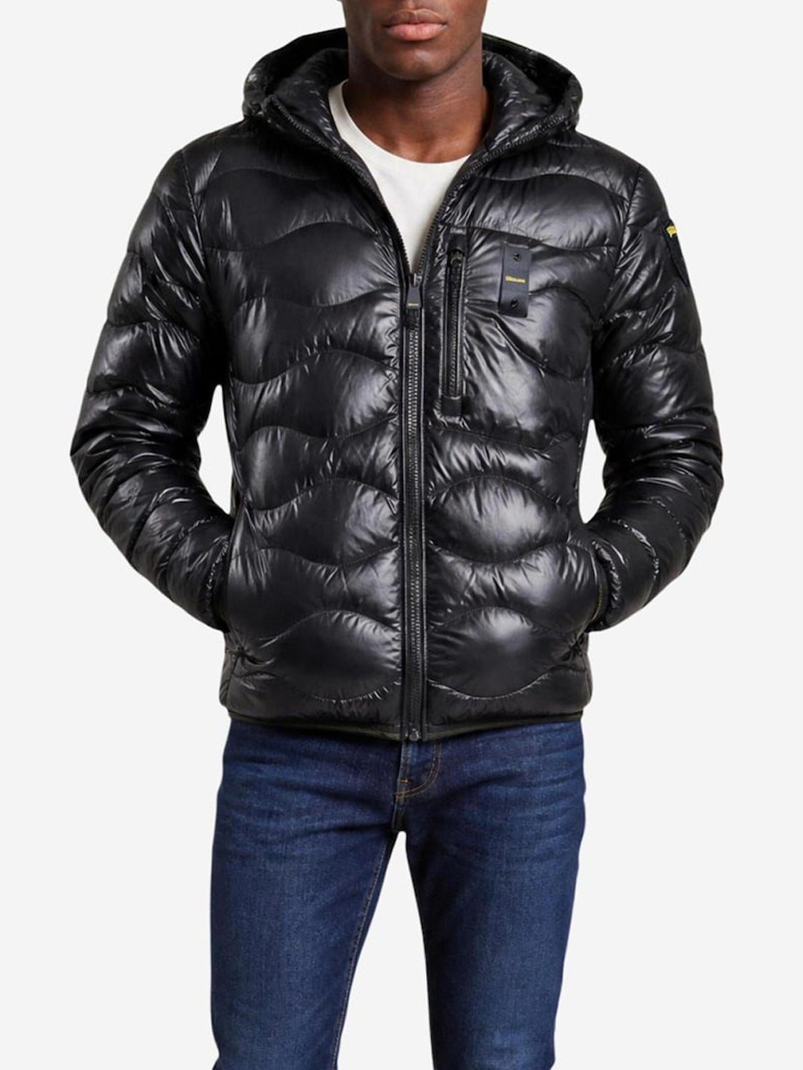 Blauer Giubbotto Imbottito Uomo Wave Nero