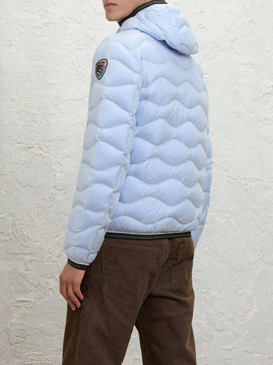 Blauer Giubbotto Imbottito Uomo Wave Colors Down Blue