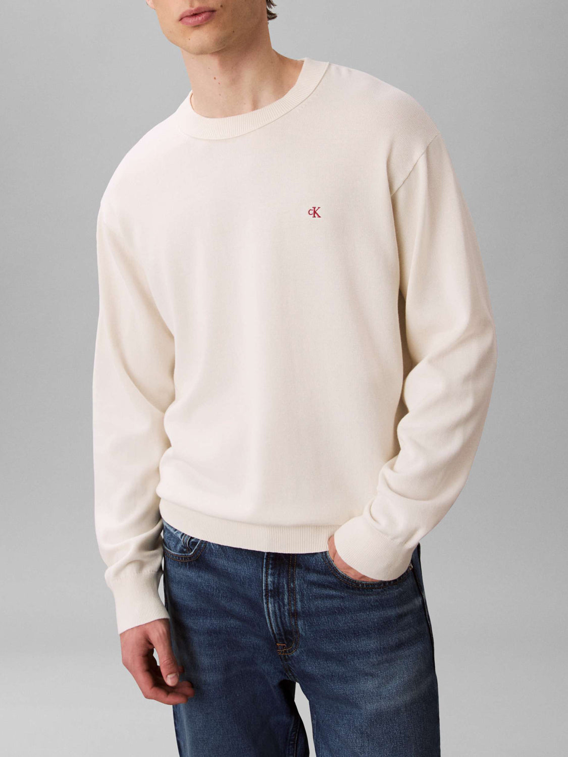 Maglione Uomo Bianco sporco