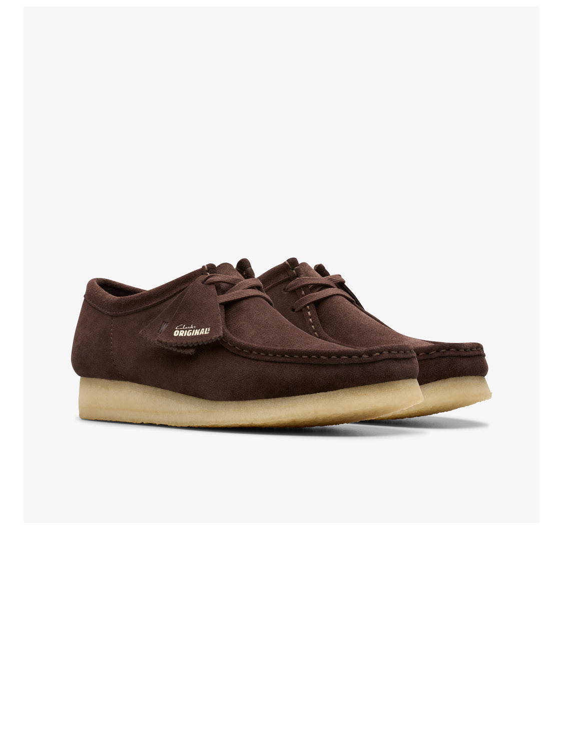 Clarks Scarpa Stringata Uomo Wallabee Marrone scuro