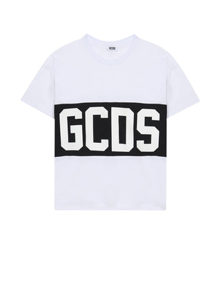 GCDS T-shirt Uomo T-Shirt Con Band Logo Bianco ottico
