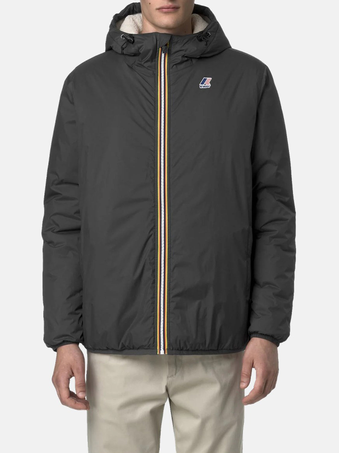 K-way Giubbotto Leggero Unisex Le Vrai 4.0 Claude Orsetto Grigio Scuro