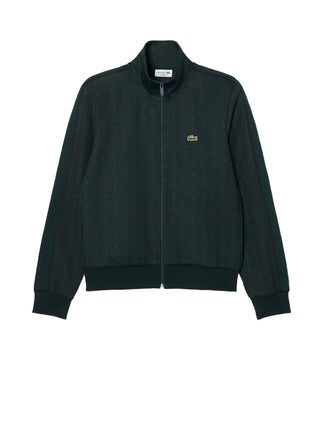 Lacoste Felpa con Zip Uomo Verde foresta