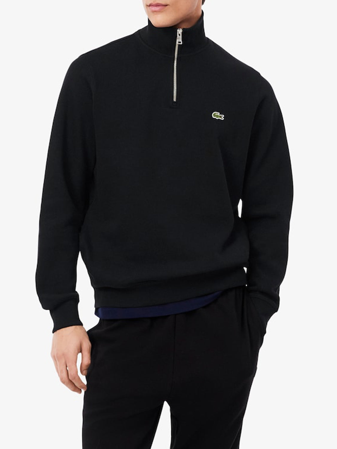Lacoste Felpa con Zip Uomo Nero