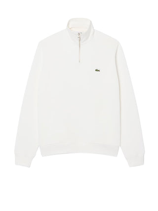 Lacoste Felpa con Zip Uomo Bianco