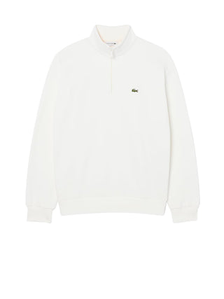Lacoste Felpa con Zip Uomo Bianco