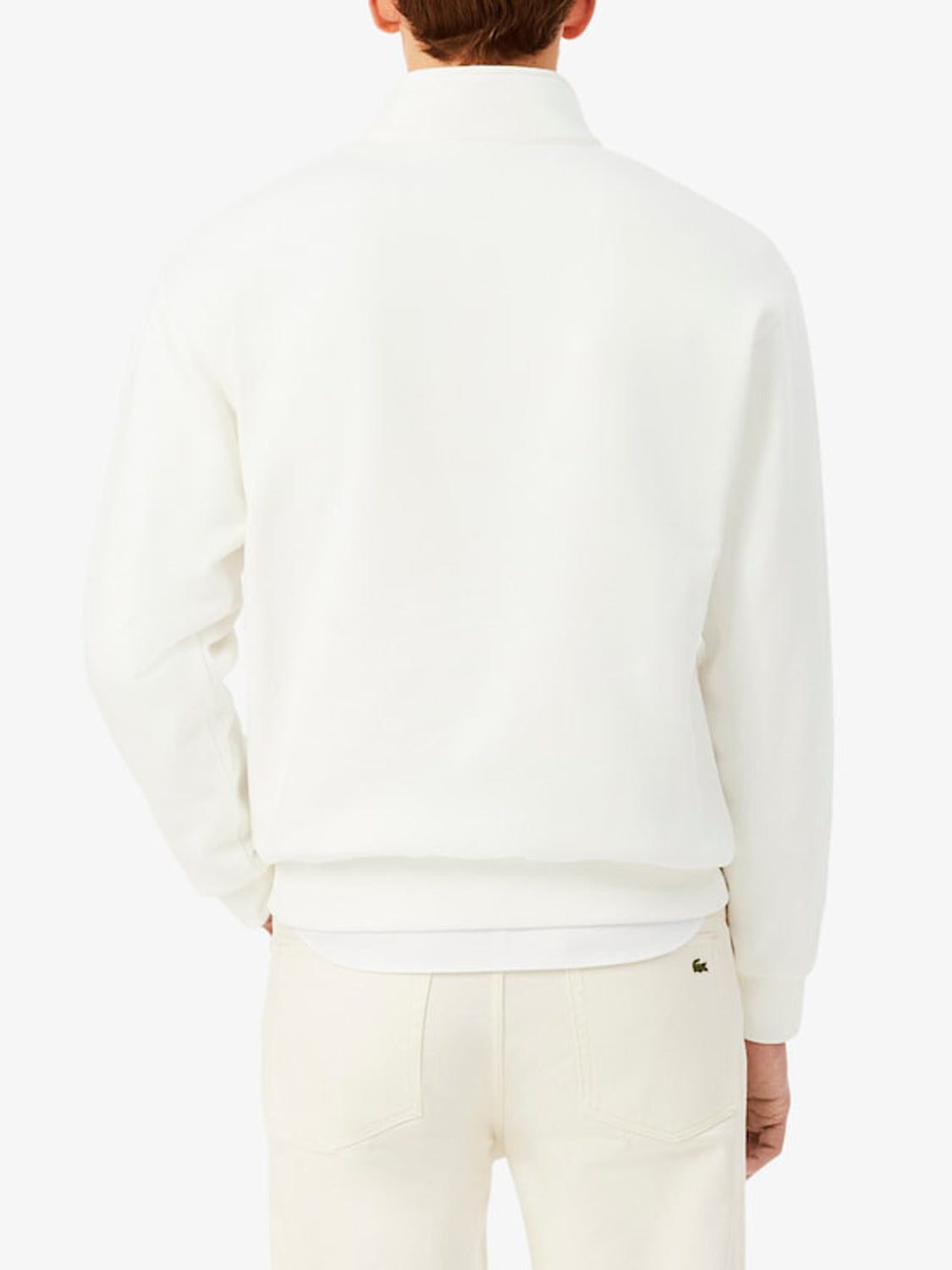 Lacoste Felpa con Zip Uomo Bianco