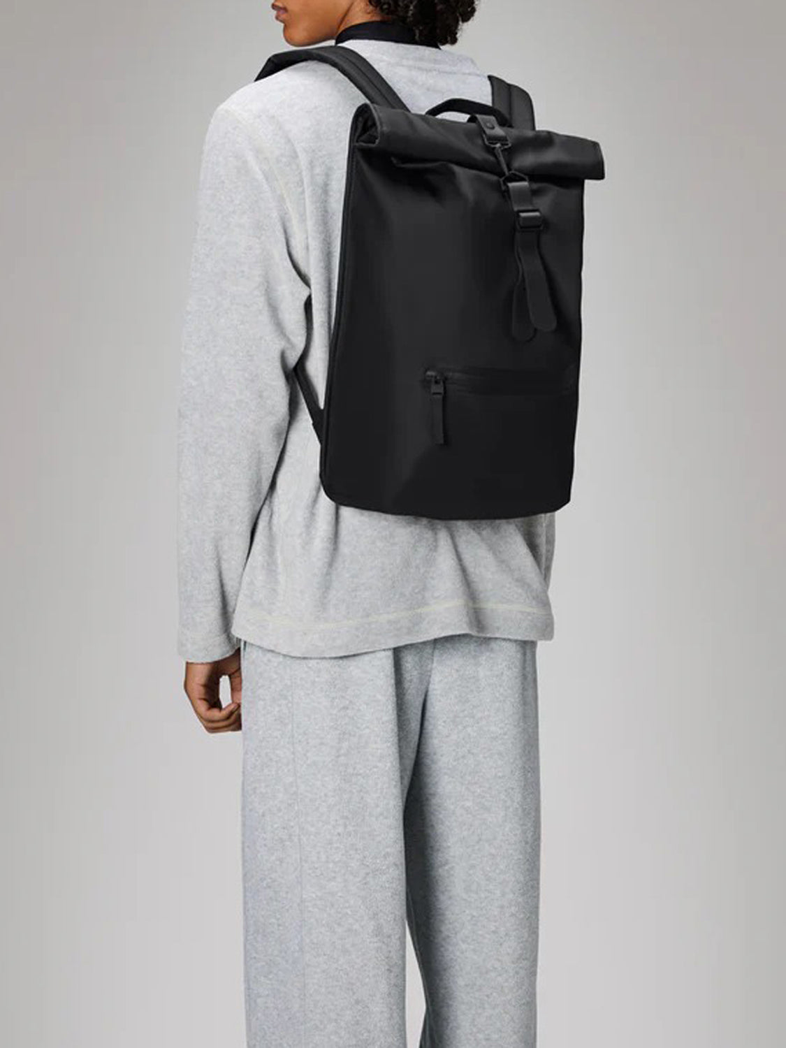 Rains Zaino Unisex Rolltop Rucksack W3 Nero