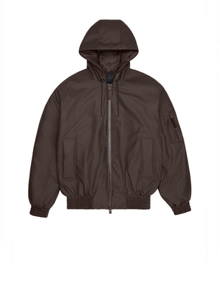 Rains Bomber Unisex Lohja Insulated Bomber Jacket W3T1 Marrone