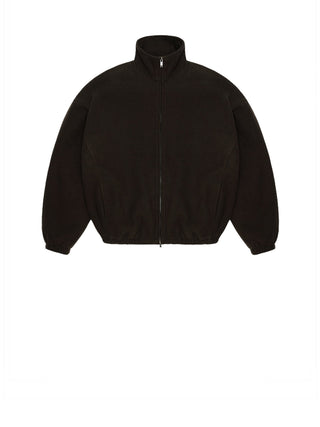 Rains Bomber Unisex Fleece Zip Jacket Marrone